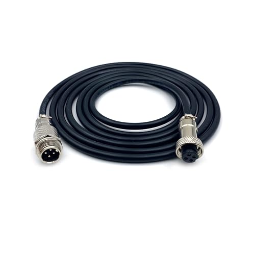 Cable conector GX12 4 pines macho a hembra 1 metro miniatura 1
