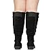 RF ROOM OF FASHION Women's EXTRA WIDE CALF WIDE WIDTH Knee High Riding Boots With Pocket (BLACK SU, Size 10)