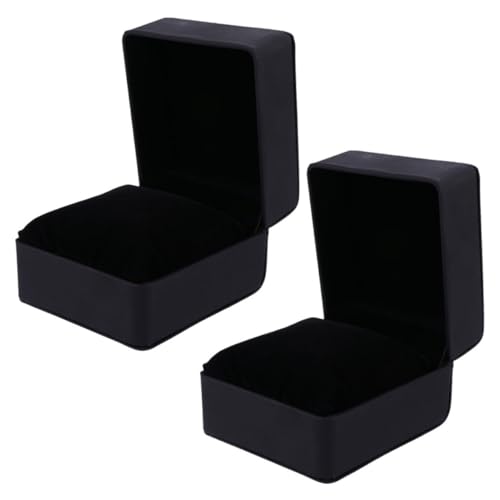 DEARMAMY 2 Pcs Premium PU Leather Watch Box Elegant Wristwatch Storage Case for Display Organization Durable Stylish Design for Personal Business Use Watch Case for All Occasions