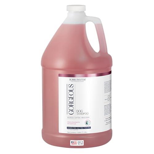 Image of Bobbi Panter Whitening Dog Shampoo Aloe Vera, Chamomile, Jojoba & Lavender - Brightening Natural Formula for All Coats, Enhances Shine & Softness, Tear-Free, 20:1 Concentrate, 1 Gallon (Case of 4)