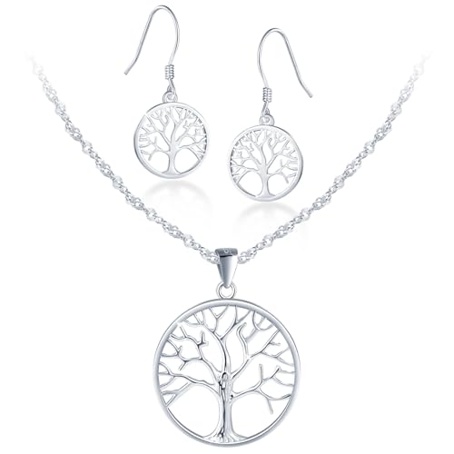 Conjunto de joyas para mujer en plata para eventos y uso diario elegante