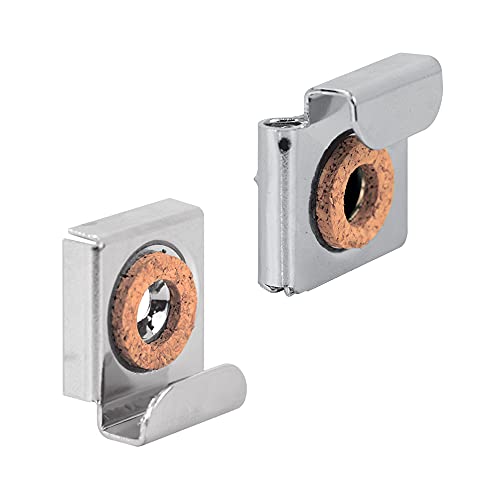 Image of Prime-Line MP10246 Spring-Loaded Mirror Hanger Clip Set, Chrome Plated (Single Pack)