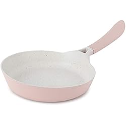 CREATE / PAN STUDIO/Sartén Rosa 28 cm/Aluminio, Recubrimiento Antiadherente, para Todo Tipos de Cocinas Incluido Inducción, Libres de PDFE y PFOA, Diseño Retro, Asa de Baquelita…