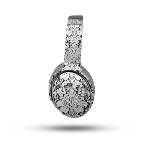 Image of MightySkins Carbon Fiber Skin Compatible with Bose QuietComfort 35 II Headphones - Floral Retro | Protective, Durable Textured Carbon Fiber Finish | Easy to Apply