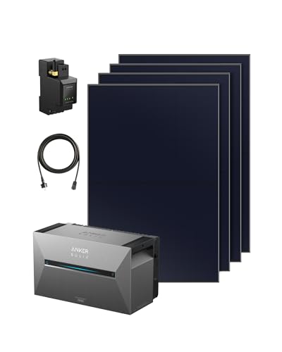 Anker SOLIX Balkonkraftwerk mit Speicher, Solarbank 3 E2700 Pro (2680Wh), 4× 455W Solarpanels, 4 MPPTs (3600W), bis zu 16kWh Kapazität, 1200W bidirektionales Laden, Anker Intelligence, Plug&Play