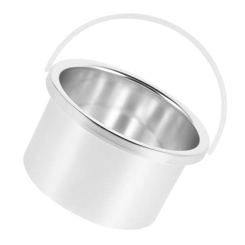 Beaupretty crisol de cera calentador de cera calefactor olla de cera hirviendo recipiente para derretir cera jarra de cera pequeña olla de cera máquina de cera caliente el plastico Silver