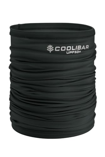 Coolibar UPF 50+ Unisex Virasana Performance Sun Gaiter - Sun Protective (Small/Medium- Black)