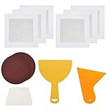 Drywall Repair Patch Kit - 6'' by 6' Self Adhesive Fiberglass Wall Repair Patch with Scrapers & Sandpaper - Aluminum Metal Large Hole Sheet Rock Patch for Drywall, Ceiling, Plasterboard