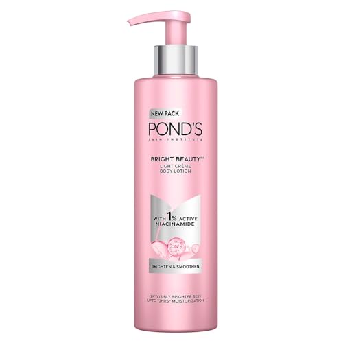 Image of POND'S Bright Beauty Light Creme moisturizing Body Lotion With 1% Niacinamide For Smooth & Bright Skin, for All skin Types,400ml