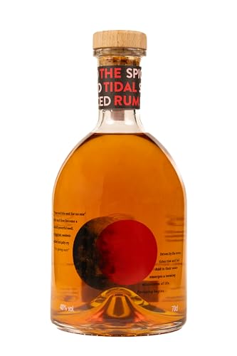 Tidal Spiced Rum - Infused with Rare British Red Dulse | Unique Dark Chocolate, Sea Salt and Pepper Flavour | Award Winning Distillery | Taste of the Tide, 70cl (40% ABV)