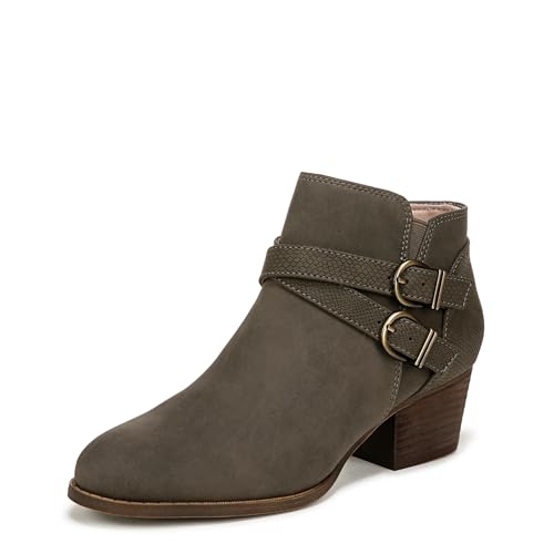 Life Stride Womens Blaire Block Heel Ankle Bootie Dark Grey 9 M