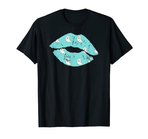 Sexy Kiss Lips Halloween Ghost Costume Shirt Mujeres Camiseta