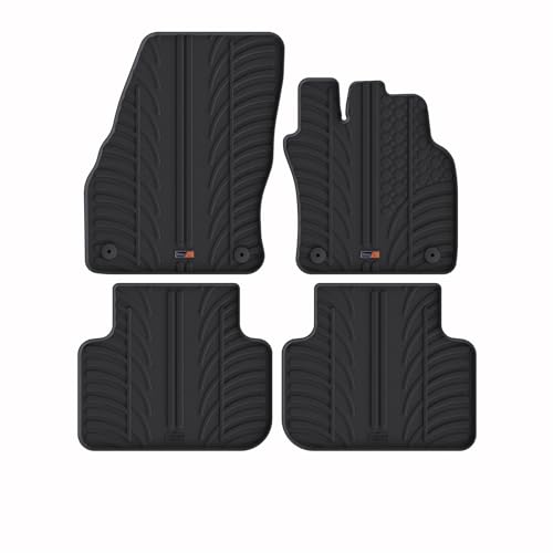 Travall Rubber Boot Mats & Car Mats Bundle Compatible With Audi Q3 (2018- Current) High Floor Heavy Duty Floor Mats Moulded Premium Mats Easy Clean Black With Clips - Anti Slip All-Weather Protection - View #7