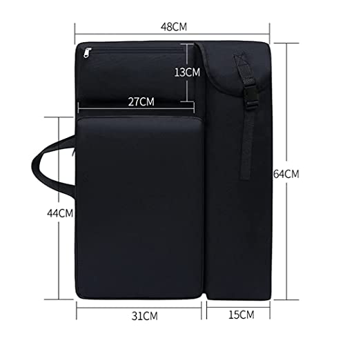 TOPOQ A2 Art Portfolio Case Large Art Backpack Art Bag for Artist 4K Art Folder Case Art Supplies Carrying Bag Art Organiser Storage Tote Bag for Sketchbook Drawing Board Shoulder Bag Portable - Image 4
