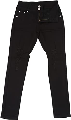 Image of ToBeInStyle Girl's Denim Easy Styling Classic Timeless Everyday Jeans Zip-Up Closure