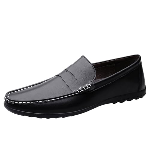 Mens Wedding Loafers Slip On Leather Comfortable Dress Shoes for Business Casual Lightweight Flexible Walking Shoes