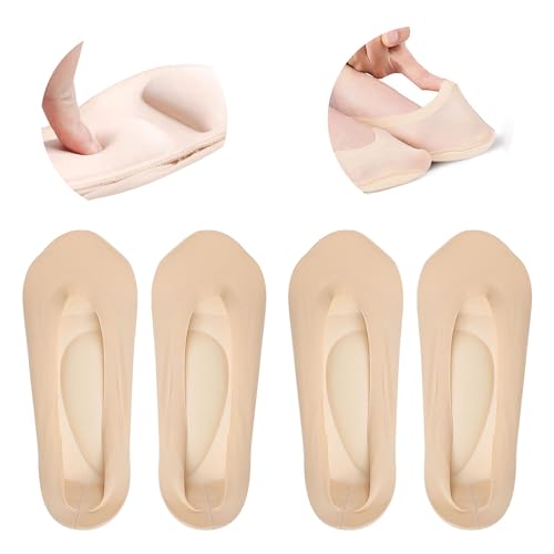 2Pairs Arch Support Socks Woman No Show Liner Socks 3D Padded Sponge Cushion Socks Massage Sock
