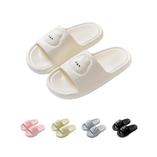 Cute Bunny Slippers for Women Summer Feeling Soft Platform Non-Slip Sandals Antislip Indoor Outdoor Slippers Kawaii Gifts for Women Men