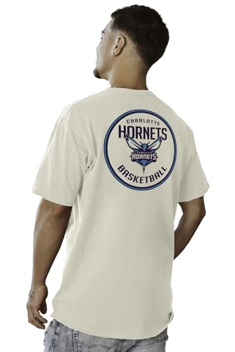Image of Blue 84 NBA Unisex-Adult NBA Officially Licensed T-Shirt Ringspun Front /Back Ivory