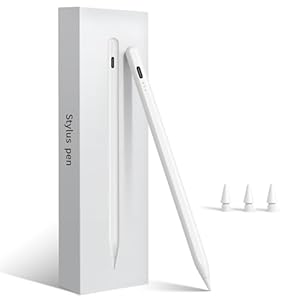 Pencil for iPad 2025-2018, Fast Charge, Palm Rejection, Tilt Sensitivity Stylus Pen for Apple iPad 10th/11th A16/9th-6th Generation, Air M2 M3 13"/11"/5-3rd, Pro M4 M5 13"/11"/12.9", Mini 7th/6th/5th