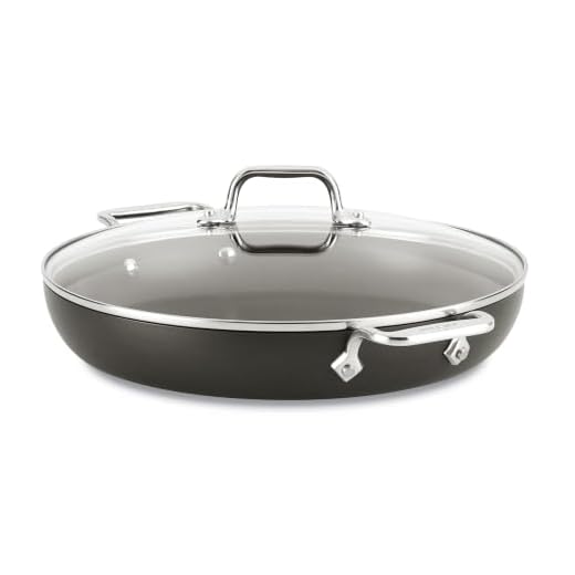 All-Clad HA1 Hard Anodized Nonstick Everyday Pan 12 Inch Induction Pots and Pans, Cookware Black