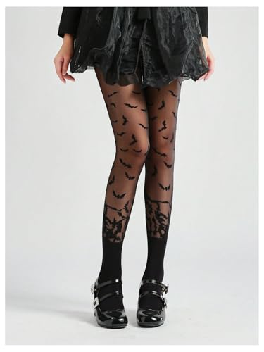 Image of SHENHE Women's Sheer Patterned Tights Fairycore Grunge Ultra Thin Stockings Pantyhose