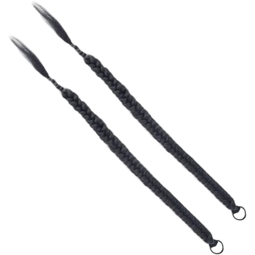 Extensions de cheveux tressés 100 cm en fibres synthétiques durables lot de 2 volume immédiat
