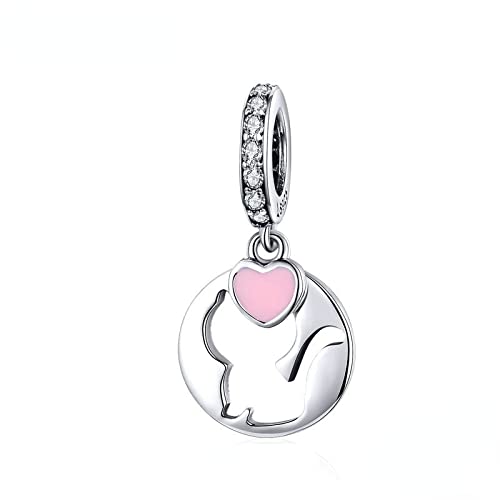 Anillos para niñas con colgante de dinosaurio de plata europea 925