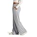Kenvina Oversized Wide Leg Sweatpants Women Baggy Casual Side Striped Track Pants Y2k Cute Cotton Lounge Baggy Palazzo Pants（2-Gray,X-Large）
