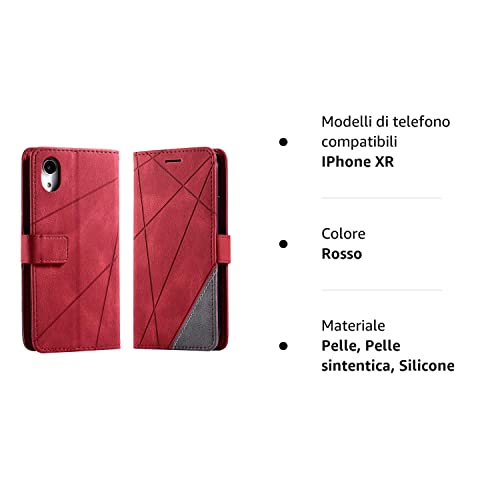 Vankii Cover per iPhone XR (6,1 pollici), flip