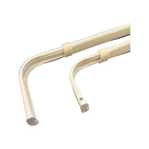 Graber Double Lock Seam Curtain Rod, 18 To 28-Inch Adjustable Width, White #TOP6