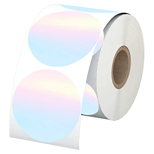 Direct Thermal Labels Stickers Round Watercolor Round Small Business Thermal Stickers 2 Inch Multi-Purpose Thermal Sticker Labels Inventory, Color Coding, Address, Name Tag 500 Pcs/Roll (Round) #TOP7