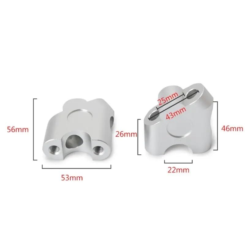 Abrazadera elevar manillar motocicleta pivotante universal de 7/8 pulgadas 5