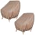 ULTCOVER Waterproof Patio Chair Cover – Outdoor Lounge Deep Seat Single Lawn Chair Cover 2 Pack Fits Up to 32W x 34D x 34H inches
