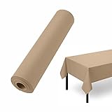 Servietto Disposable Tablecloth for Rectangle Table, Linen-Like Wood Paper Tablecover for Dining Table, Party, Wedding Or Event, 55' W x 80 ft L