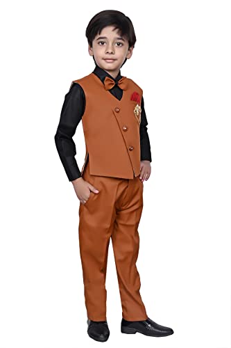 Image of 3-Piece Shirt, Trouser, Waistcoat with Bow-Tie Boy's Suit Set for Party, Wedding, Birthday VC405