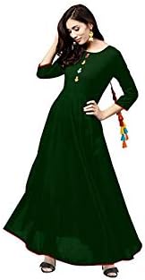 PARU Apparel Women's Heavy Rayon Full Stitch Anarkali Kurti