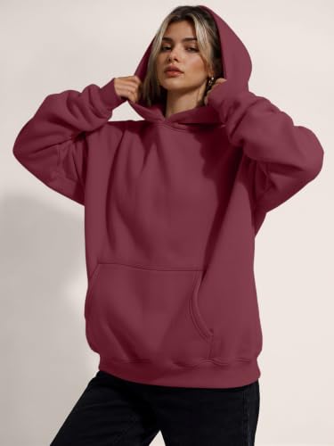 Image of Trendy Queen Women Oversized Hoodies Fall Outfits | Gentle Skin Feel, Aesthetic Drop Shoulder, Large Kangaroo Pocket, Seamless Daily Outfit Match