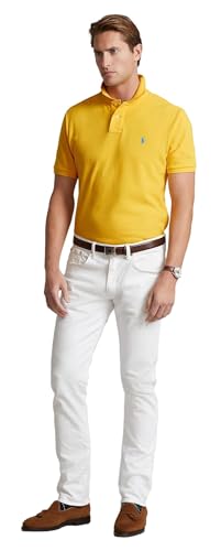 POLO RALPH LAUREN Men Custom Fit Mesh Pony Logo Shirt (M, Yellowfin)3