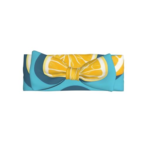 Lemon Wedges Baby Bow Headband, Soft Baby Bow Hair Accessory For Newborn Babies, &*Toddlers, Kids.