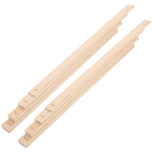 KAILIKETIY 8 Pièces Guide Bois pour Poterie Outils De Modelage Argile Multifonctions Bâtons De Boue en Polymère pour Coupe Précise Et Épaisseur Adaptés...