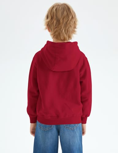 Image of Spring&Gege Boys Full Zip Hoodies High Neck Mid-weight Fleece Hooded Sweatshirts for Children