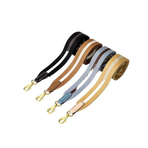 Anse en sangle pour sac à main avec mousqueton argenté : lanière large de 100 cm réglable