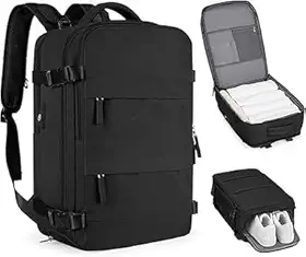 Mochila de Viagem Expansivel Masculina Feminina Mochila Para Notebook Executiva Impermeável Reforçada Para Trabalho Escola Viagens Mochila de Viagem Unissex Mala de Mão Mochila Para Trilha