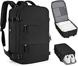 Mochila de Viagem Expansivel Masculina Feminina Mochila Para Notebook Executiva Impermeável Reforçada Para Trabalho Escola Viagens Mochila de Viagem Unissex Mala de Mão Mochila Para Trilha (PRETO)