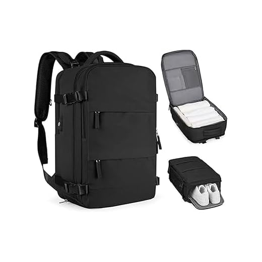 Mochila de Viagem Expansivel Masculina Feminina Mochila Para Notebook Executiva Impermeável Reforçada Para Trabalho Escola Viagens Mochila de Viagem Unissex Mala de Mão Mochila Para Trilha (PRETO)