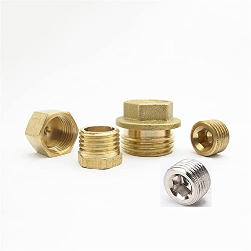 Tapón de latón y hierro 3/4 rosca macho hembra BSP conector acoplador para instalación de tuberías 3
