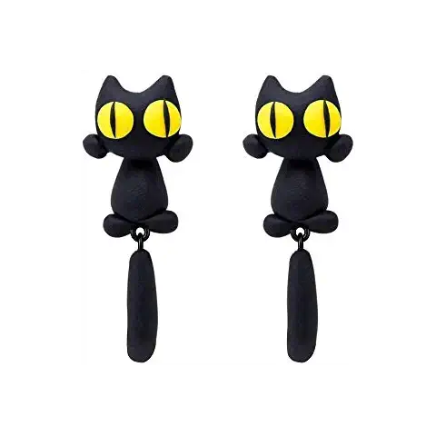 Boucles d'oreilles chat noir Binoster Cover