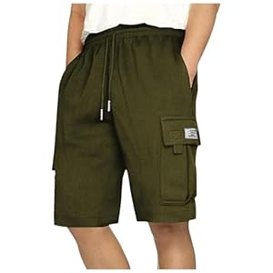 Mens Athletic Shorts Workout Gym Shorts with Multi Pockets Lightweight Hiking Cargo Shorts Casual Summer Jogger Hiking Shorts