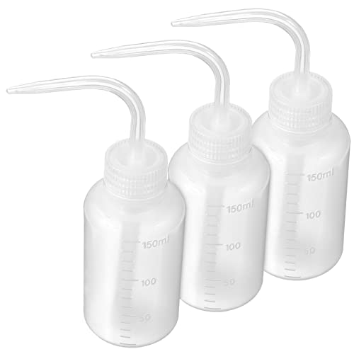 IWOWHERO 3 Pcs Plastic Wash Bottles Tattoo Wash Bottle Squeeze for Indoor Plants